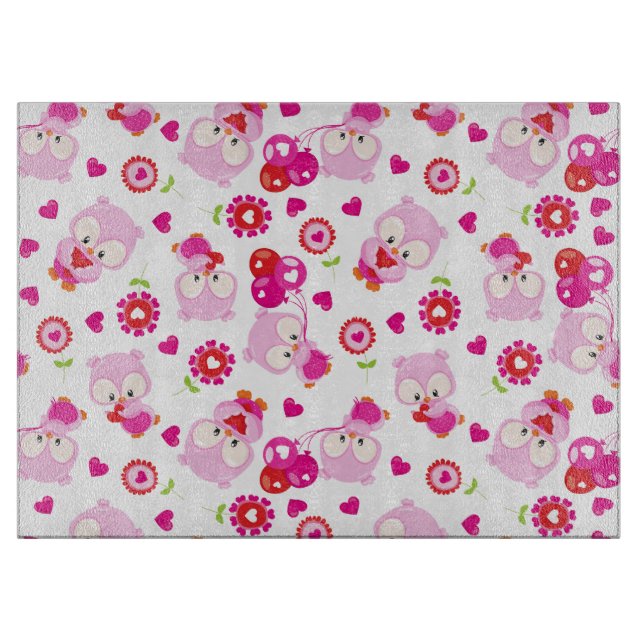 Planche À Découper Motif De Chouettes, Chouettes Mignonnes, Chouettes (Devant)