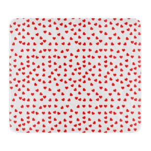 Planche À Découper Motif de coeur rouge