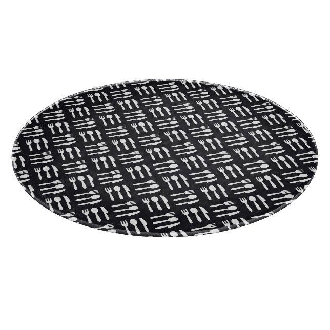 Planche À Découper Motif de couteau de cuillère de fourchette (Coin)