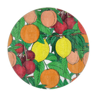 Planche À Découper Motif de croquis à main de fruits