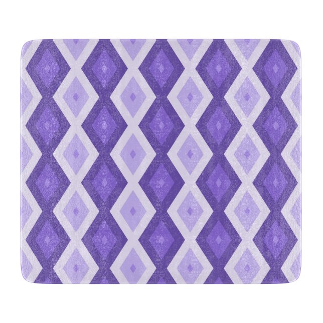 Planche À Découper Motif de diamant violet (Devant)
