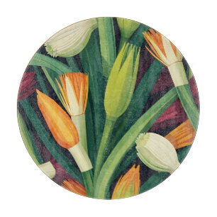 Planche À Découper Motif de fleur d'oignon vibrant