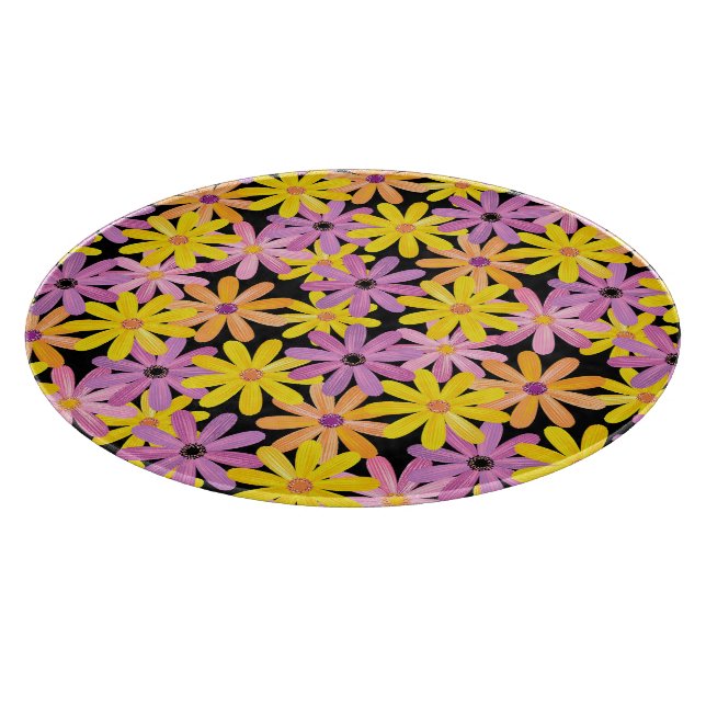 Planche À Découper Motif de fleurs de Gerbera, arrière - plan (Coin)