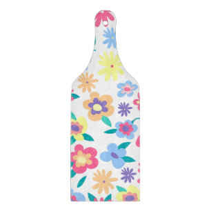 Planche À Découper Motif de fleurs printanières colorées mignonnes