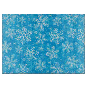 Planche À Découper Motif de flocons blancs