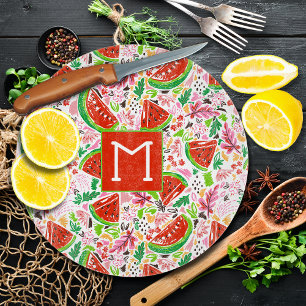 Planche À Découper Motif de fruits peint à la main