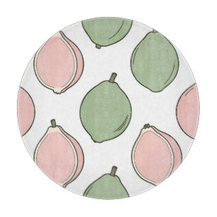 Planche À Découper Motif de goyave verte rose