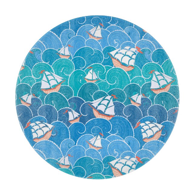 Planche À Découper Motif de la mer des Rochers (Devant)