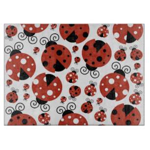 Planche À Découper Motif De Ladybugs, Mignons Ladybugs, Red Ladybugs