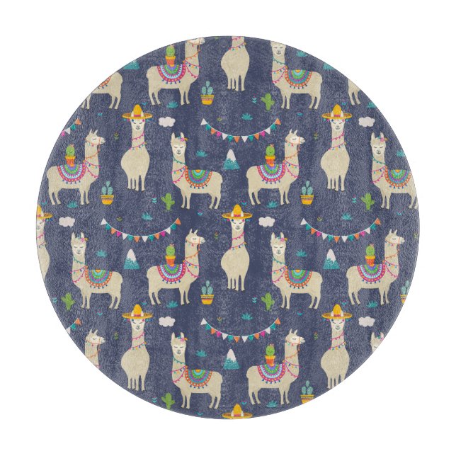 Planche À Découper Motif de lama de célébration (Devant)