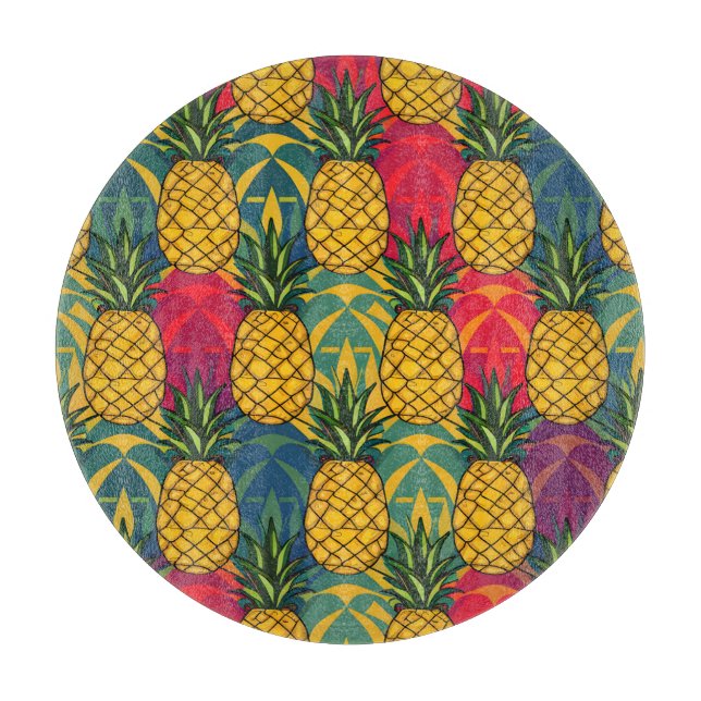 Planche À Découper Motif de l'ananas  (Devant)