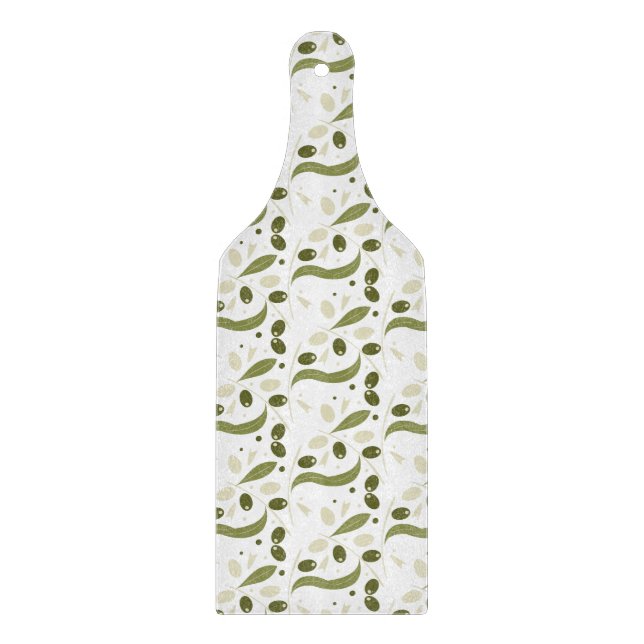 Planche À Découper Motif de l'arbre de la branche des olives (Devant)