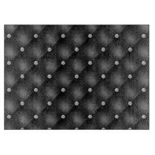 Planche À Découper Motif de luxe en Diamant Noir Tufted