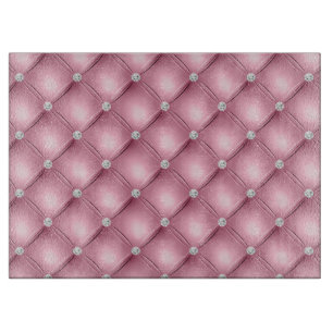 Planche À Découper Motif de luxe en diamant rose clair