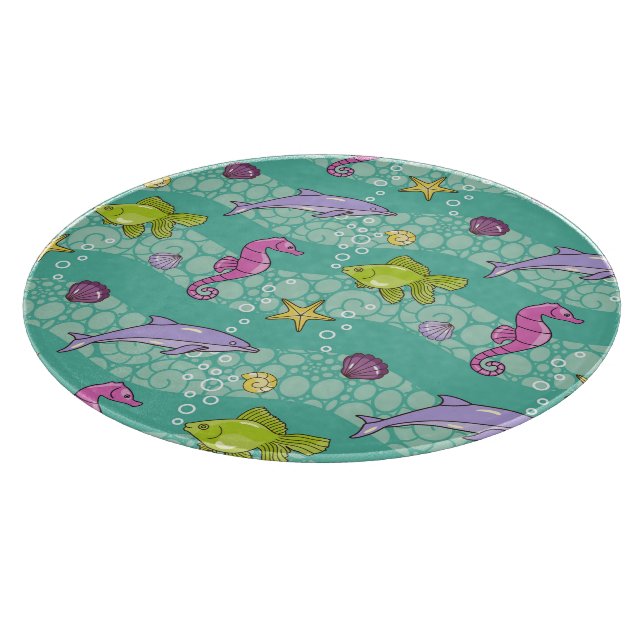 Planche À Découper Motif de mer d'été (Coin)
