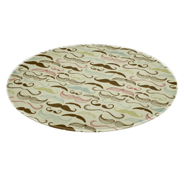 Planche À Découper Motif de moustache, rétro style 4 (Coin)