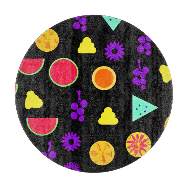 Planche À Découper Motif de Neon Paradise aux fruits tropicaux (Devant)
