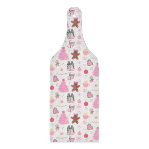 Planche À Découper Motif de Noël rose