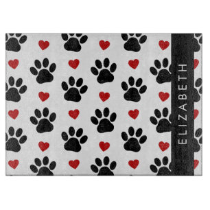 Planche À Découper Motif De Pâtes, Pâtes Noires, Coeurs Rouges, Votre