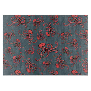 Planche À Découper Motif de pieuvre sournois