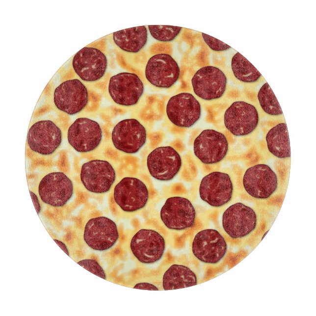 Planche À Découper Motif de pizza de pepperoni (Devant)