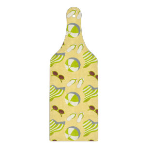 Planche À Découper Motif de plage avec lunettes de soleil et casquett