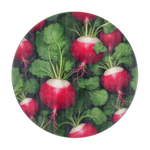 Planche À Découper Motif de radis légume frais