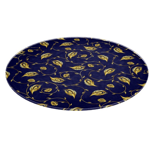 Planche À Découper Motif de Sari de paon (Coin)