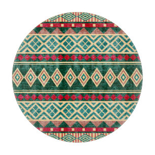 Planche À Découper Motif de style africain géométrique Abstrait