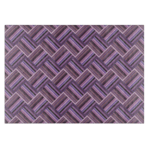 Planche À Découper Motif de tissage diagonale rayures mauve