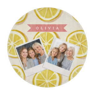 Planche À Découper Motif de tranche de citron frais personnalisé Lumi