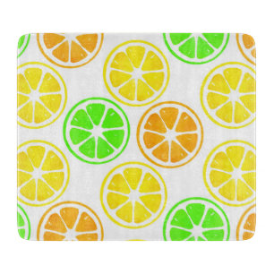 Planche À Découper Motif de tranches d'orange de citron vert