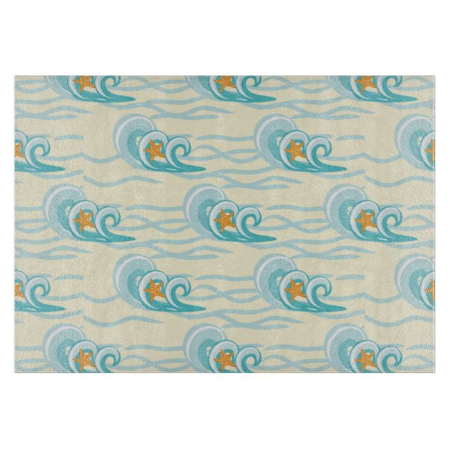 Planche À Découper Motif de vagues mou (Devant)