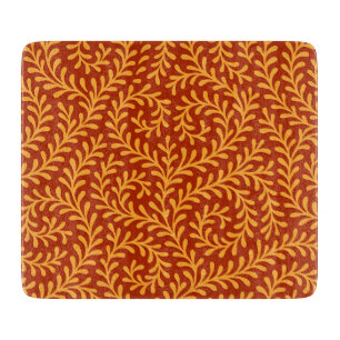 Planche À Découper Motif de vigne feuillue jaune doré