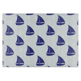 Planche À Découper Motif de voilier de bleu royal