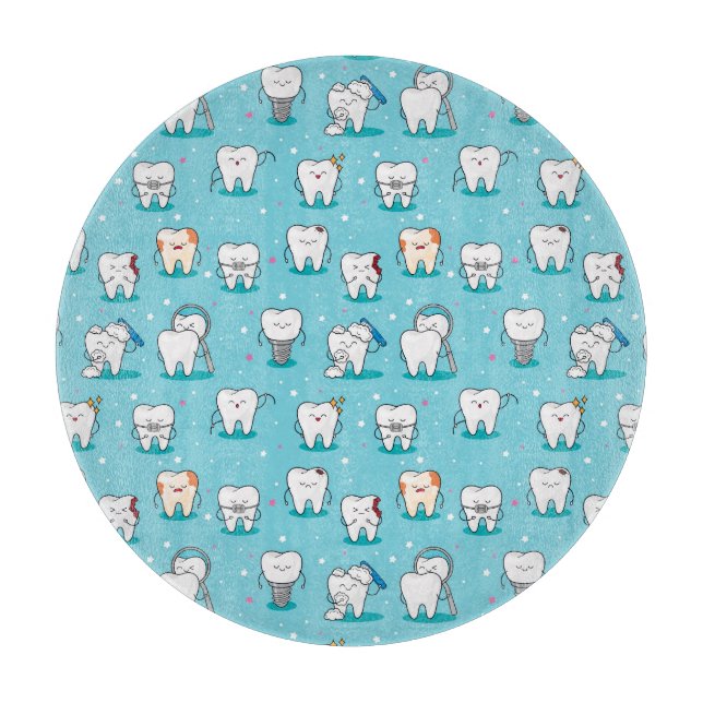 Planche À Découper Motif dentaire mignon (Devant)