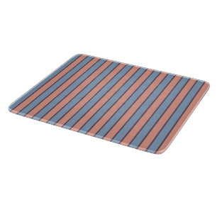 Planche À Découper Motif des bandes de lignes rose et bleu