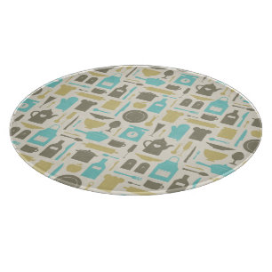 Planche À Découper Motif Des Outils De Cuisine