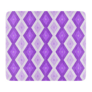 Planche À Découper Motif diamant violet clair