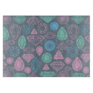 Planche À Découper Motif d'icône Gemstone