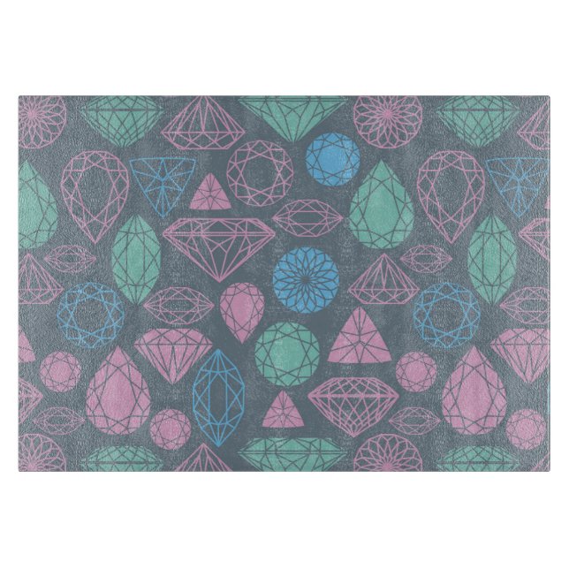 Planche À Découper Motif d'icône Gemstone (Devant)