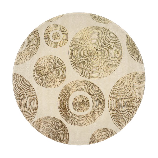 Planche À Découper Motif d'or : design abstrait brillant (Devant)