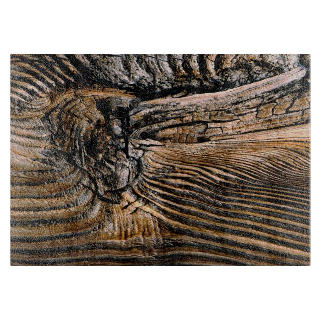 Planche À Découper Motif du grain de bois (Devant)