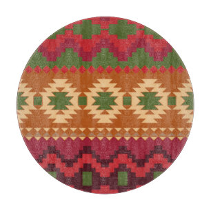 Planche À Découper motif du sud-ouest rouge - art abstrait de l'ouest