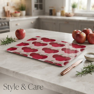 Planche À Découper Motif élégant de pomme rouge moderne