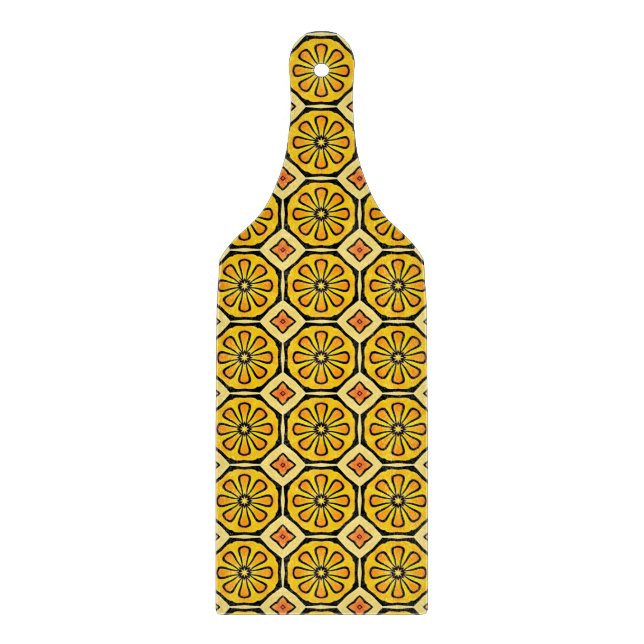 Planche À Découper Motif en fleur de citron jaune (Devant)