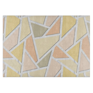 Planche À Découper Motif en mosaïque jaune citron