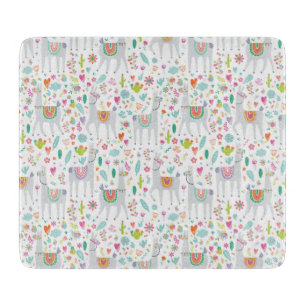 Planche À Découper Motif en pastel mignon de lama