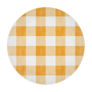 Planche À Découper Motif En vichy jaune