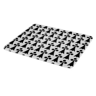 Planche À Découper Motif Ermine, Motif médiéval, noir sur blanc